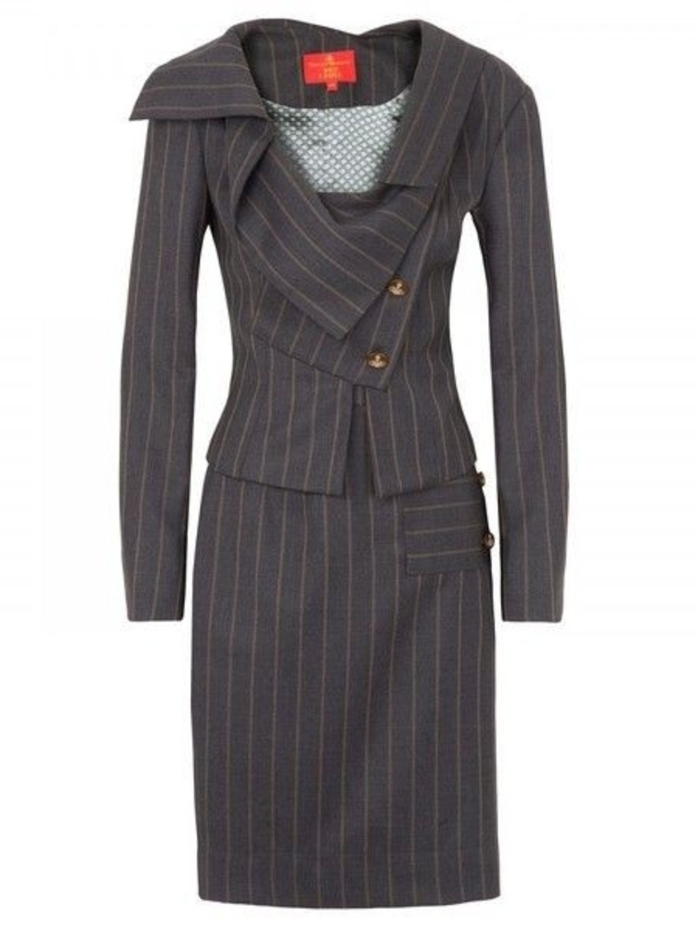 Vivienne Westwood Pinstripe Suit Blazer And Skirt Vintage Collectors Item - Picture 7 of 16